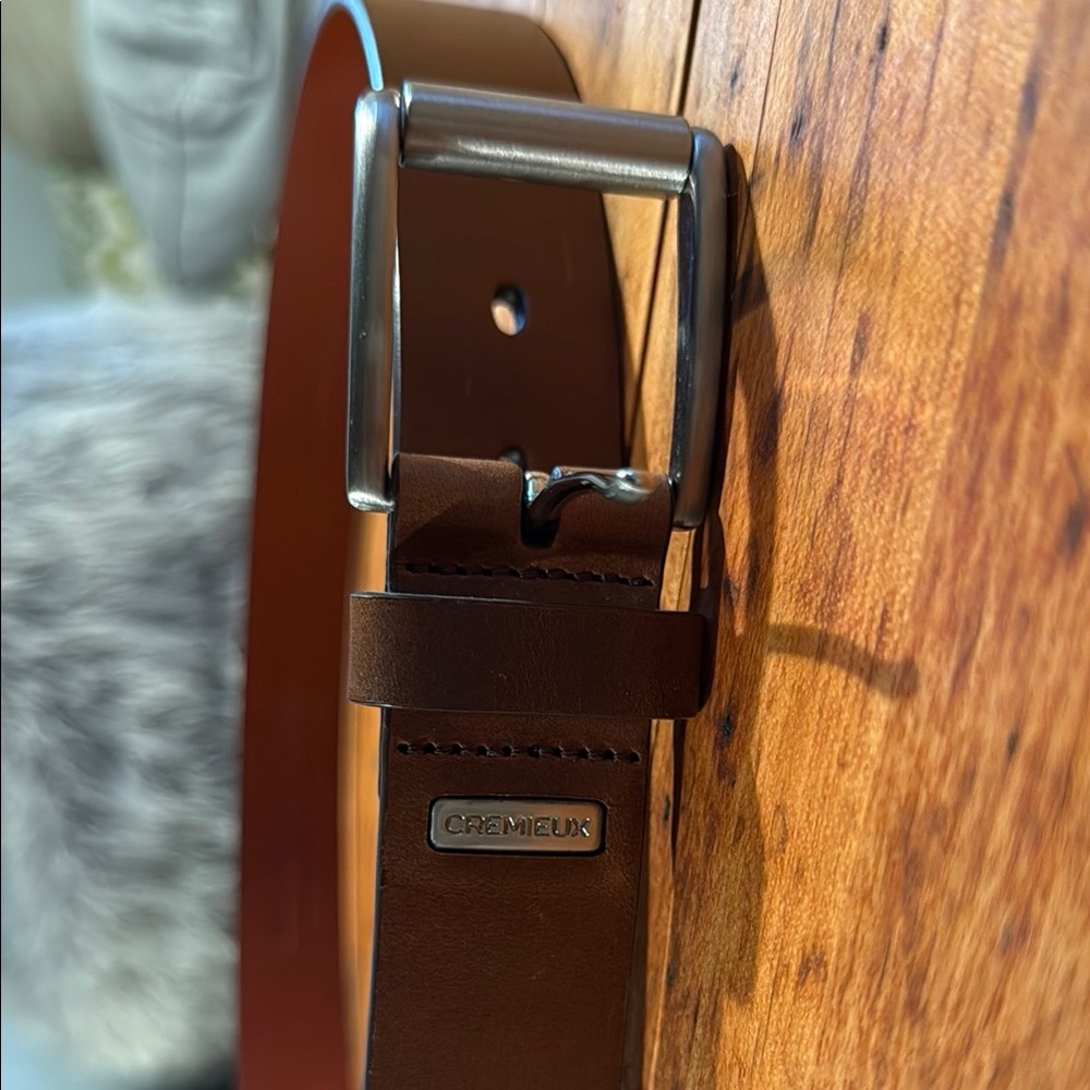 Cremeux Brown Leather Belt